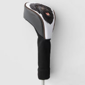 Labradoodle Black Dog Golf Headcover (angewinkelt)