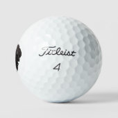 Labradoodle Black Dog Golfball (Logo)