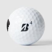 Labradoodle Black Dog Golfball (Logo)