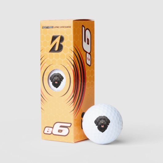 Labradoodle Black Dog Golfball (Verpackungen)