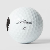 Labradoodle Black Dog Golfball (Logo)