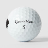 Labradoodle Black Dog Golfball (Logo)
