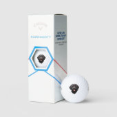 Labradoodle Black Dog Golfball (Verpackung)