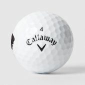 Labradoodle Black Dog Golfball (Logo)