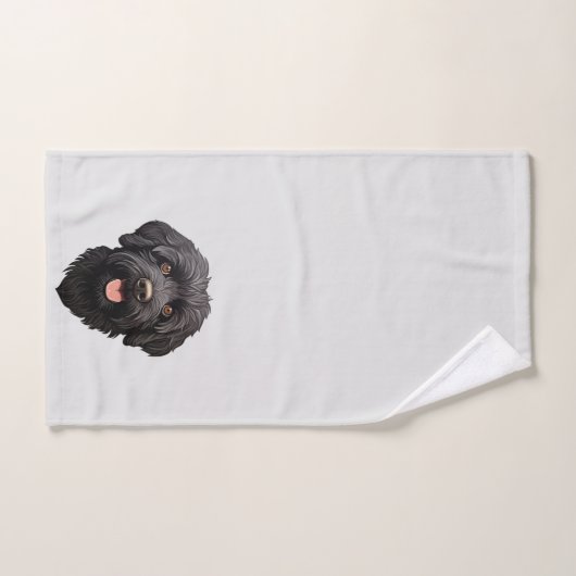 Labradoodle Black Dog Handtuch (Handtuch)