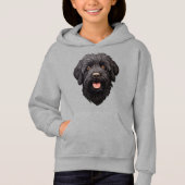 Labradoodle Black Dog Hoodie (Vorderseite)