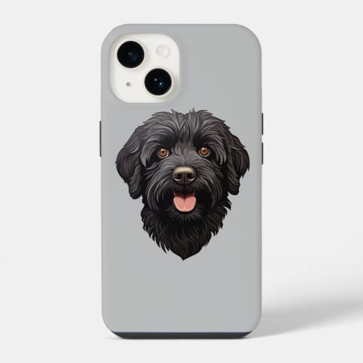 Labradoodle Black Dog iPhone Hülle (Rückseite)