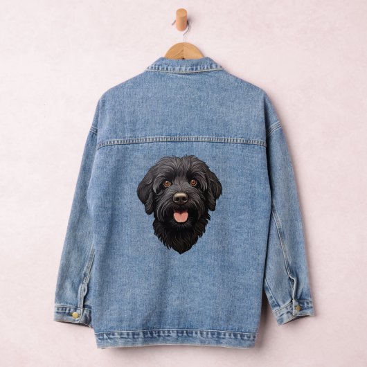 Labradoodle Black Dog Jeansjacke (Hangar)