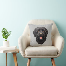 Labradoodle Black Dog Kissen