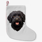 Labradoodle Black Dog Kleiner Weihnachtsstrumpf (Vorderseite)
