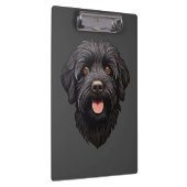 Labradoodle Black Dog Klemmbrett (Rechts)