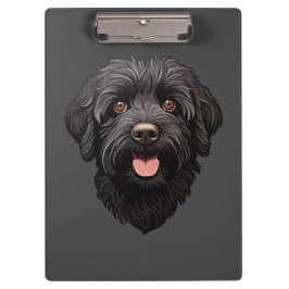 Labradoodle Black Dog Klemmbrett