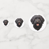 Labradoodle Black Dog Konfetti (Vorderseiten)