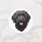 Labradoodle Black Dog Konfetti (Klein Vorderseite)