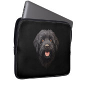 Labradoodle Black Dog Laptopschutzhülle (Vorne Rechts)