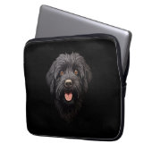 Labradoodle Black Dog Laptopschutzhülle (Vorderseite Links)