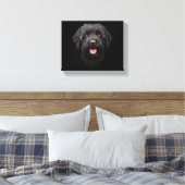 Labradoodle Black Dog Leinwanddruck (Insitu (Schlafzimmer))