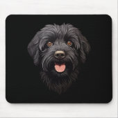 Labradoodle Black Dog Mousepad (Vorne)
