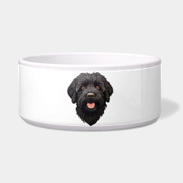 Labradoodle Black Dog Napf