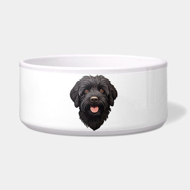 Labradoodle Black Dog Napf (Vorderseite)