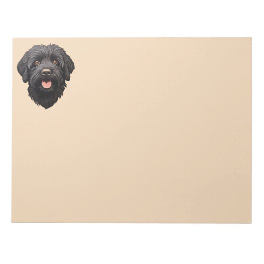 Labradoodle Black Dog Notizblock (Vorderseite)