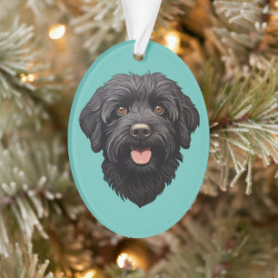 Labradoodle Black Dog Ornament