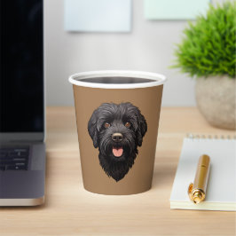 Labradoodle Black Dog Pappbecher