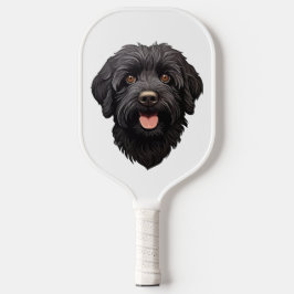 Labradoodle Black Dog Pickleball Schläger