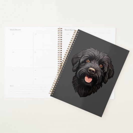 Labradoodle Black Dog Planer (Anzeige)