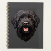 Labradoodle Black Dog Planer (Vorderseite)