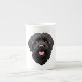 Labradoodle Black Dog Porzellantasse