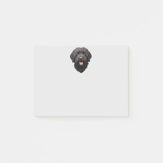 Labradoodle Black Dog Post-it Klebezettel (Vorderseite)
