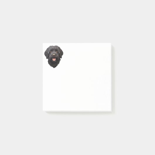 Labradoodle Black Dog Post-it Klebezettel (Vorderseite)