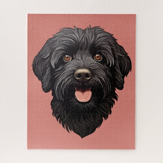 Labradoodle Black Dog Puzzle (Vertikal)