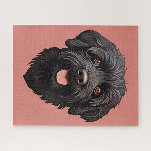 Labradoodle Black Dog Puzzle (Horizontal)