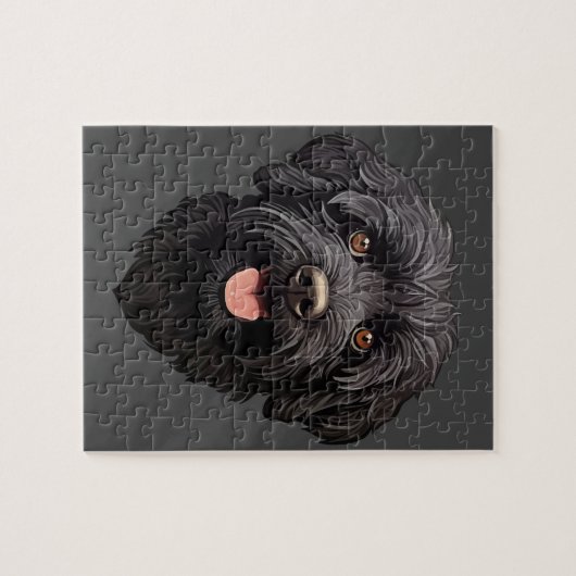 Labradoodle Black Dog Puzzle (Horizontal)