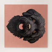 Labradoodle Black Dog Puzzle (Horizontal)