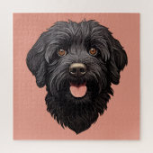 Labradoodle Black Dog Puzzle (Vertikal)