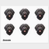 Labradoodle Black Dog Runder Aufkleber (Blatt)