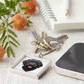 Labradoodle Black Dog Schlüsselanhänger (Seite)