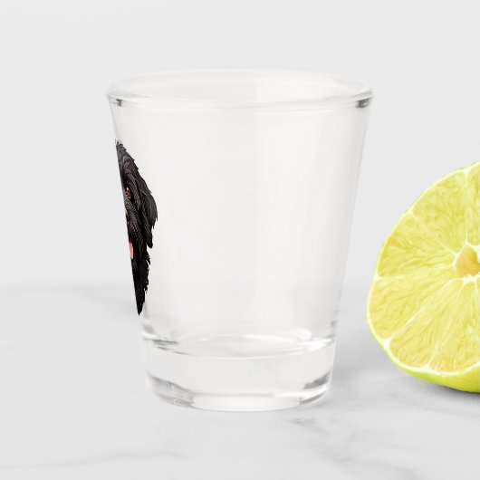 Labradoodle Black Dog Schnapsglas (Rechts)