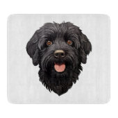 Labradoodle Black Dog Schneidebrett (Vorderseite)