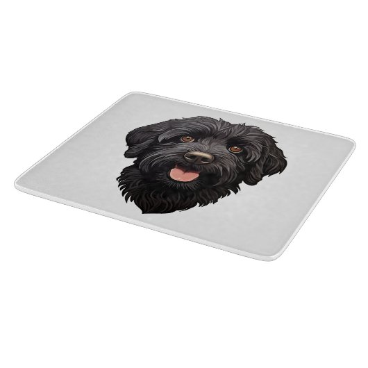 Labradoodle Black Dog Schneidebrett (Ecke)