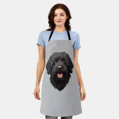Labradoodle Black Dog Schürze (Getragen)