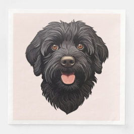 Labradoodle Black Dog Serviette