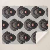 Labradoodle Black Dog Sherpadecke (Vorderseite (Horizontal))