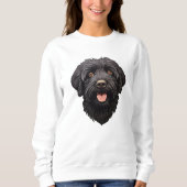 Labradoodle Black Dog Sweatshirt (Vorderseite)