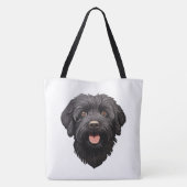 Labradoodle Black Dog Tasche (Rückseite)
