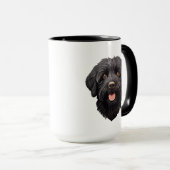 Labradoodle Black Dog Tasse (VorderseiteRechts)