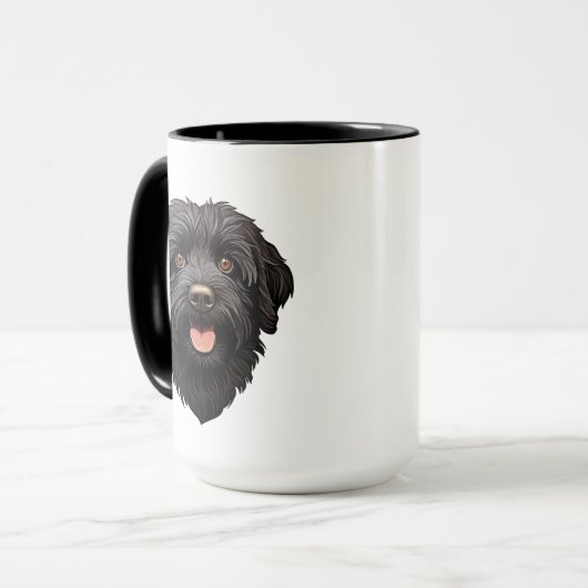 Labradoodle Black Dog Tasse (Vorderseite Links)